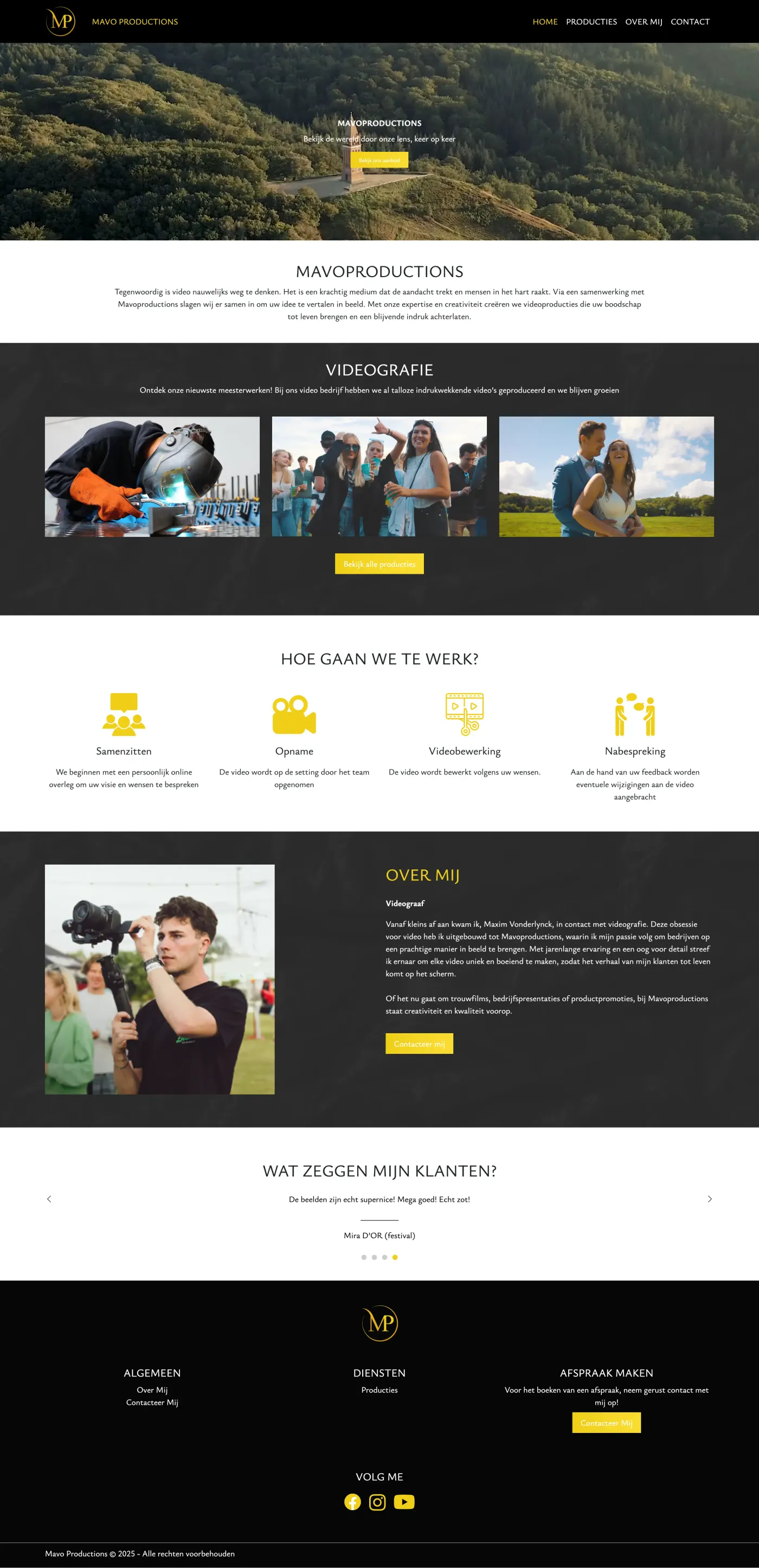 Full screenshot of Mavo Productions